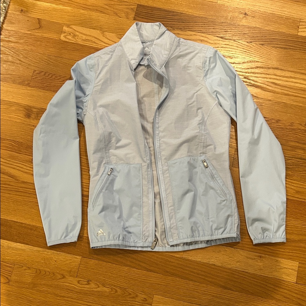 Adidas ClimaStorm Light Blue Windbreaker